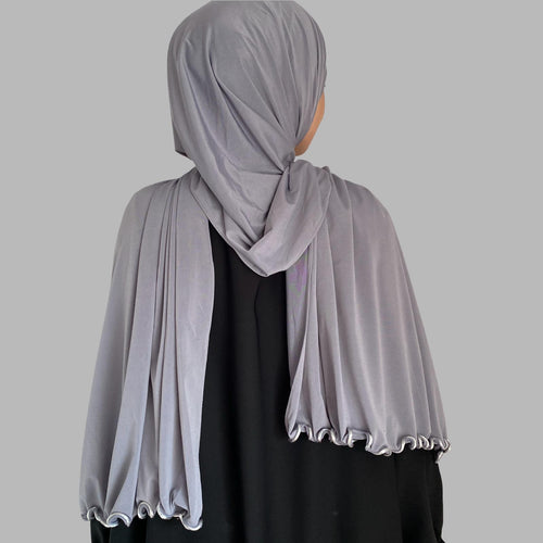 Premium Jersey Hijab Grey - weich und blickdicht