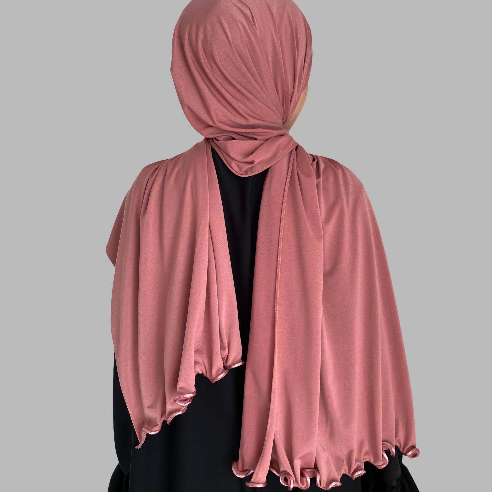 Premium Jersey Hijab Altrosa - weich und blickdicht